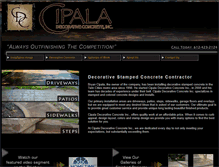 Tablet Screenshot of cipalaconcrete.com